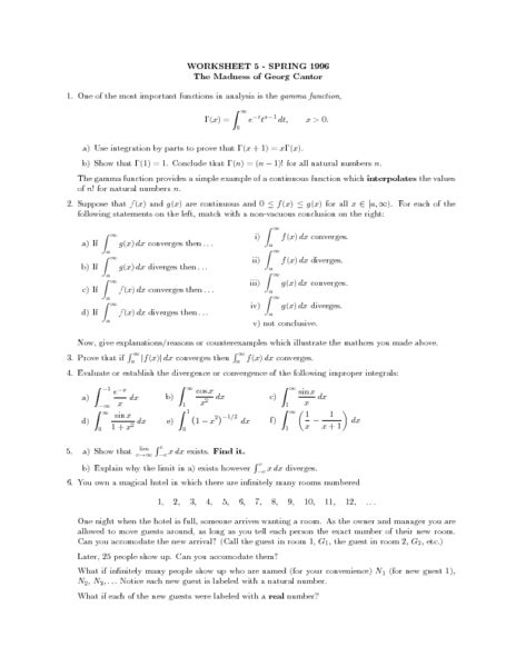 Worksheet 5 Integration Lesson Plan For Higher Ed Lesson Planet