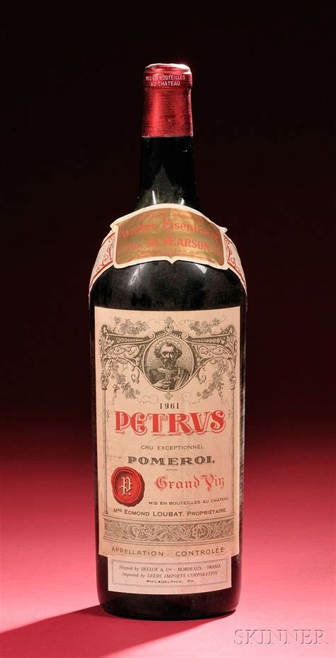 Chateau Petrus 1961 Bottle Label Design Petrus Wine Champagne Drinks