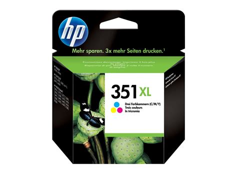 HP 351XL Cyan Magenta Gelb Original Druckerpatrone Mit Hoher Reichweite