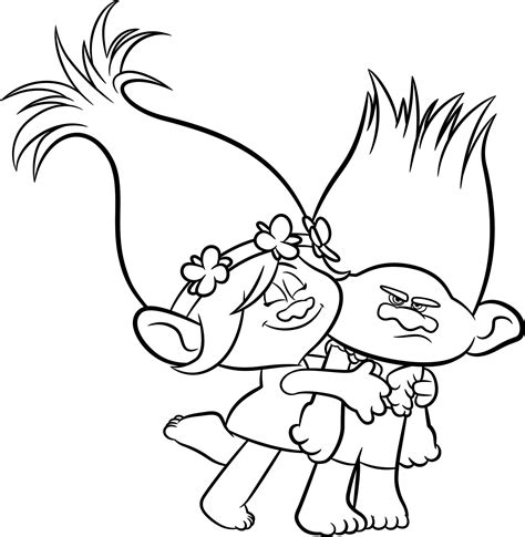 Princess Poppy And Branch Coloring Page From The Thousands Of Pictures On The Internet In