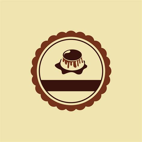 Flan Cake Logo Simple Icon Design Illustration 7516153 Vector Art At