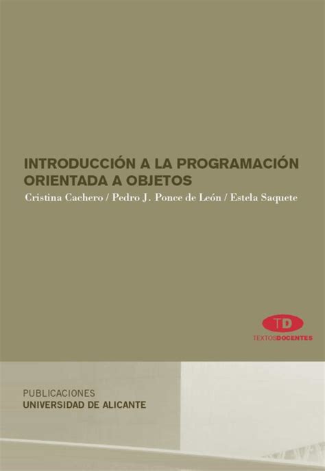 Introduccion A La Programacion Orientada A Objetos Vv Aa Casa Del