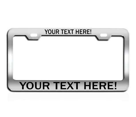 Custom Chrome Stainless Steel License Plate Frame Etsy