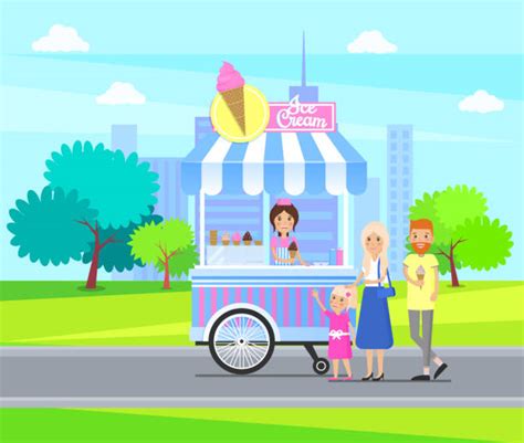 Mom Serving Ice Cream Illustrations Royalty Free Vector Graphics