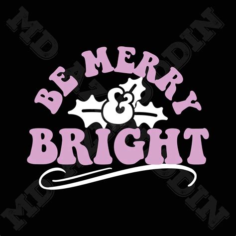 Be Merry And Bright 12259039 Vector Art At Vecteezy