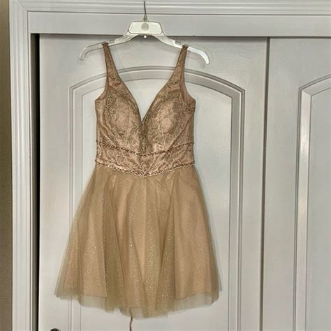 Mori Lee Dresses Damas Mini Gown In Nude Color Poshmark