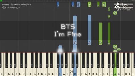 Bts 방탄소년단 Im Fine Piano Tutorial 피아노 배우기 Youtube