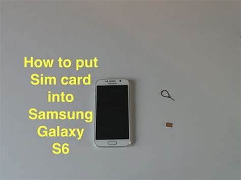 How To Put Sim Card In Samsung Galaxy S6 YouTube