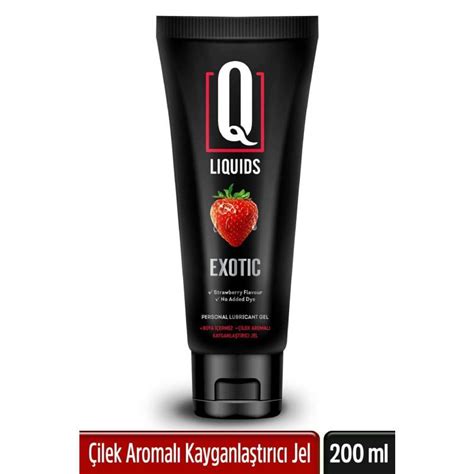 Q Liquids Exotıc Çilek Aromalı Kayganlaştırıcı Jel ml BENER MEDİKAL Sex Shop Erotik