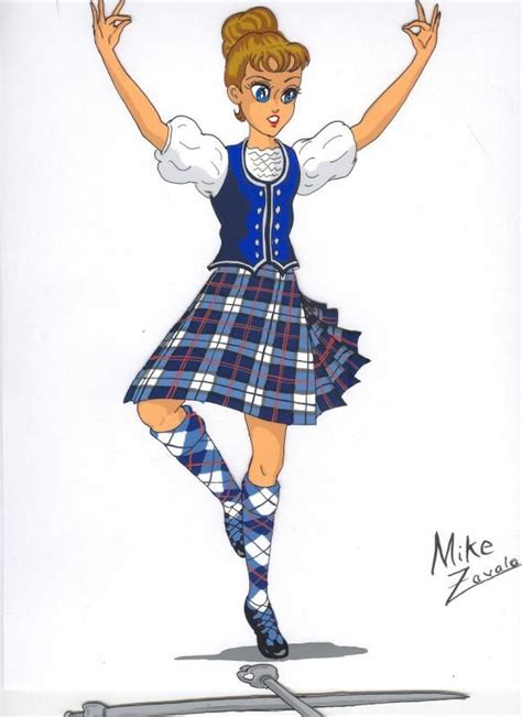 Highland Dancing Dancing Drawings Highland Dance Dancer Drawing