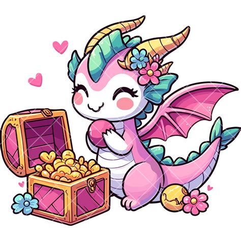 Kawaii Cute Dragon PNG Bundle - Etsy