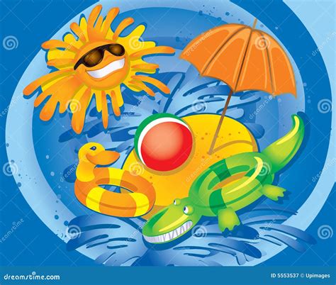 Summer Fun Illustration Stock Vector Illustration Of Colorful 5553537