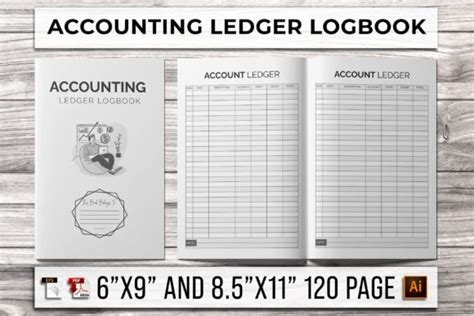 Accounting Ledger Logbook Kdp Interior Graphic By Zarin Studio