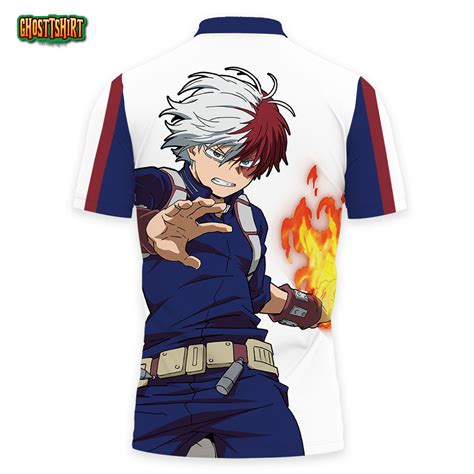 Shoto Todoroki Polo Shirts Custom Anime