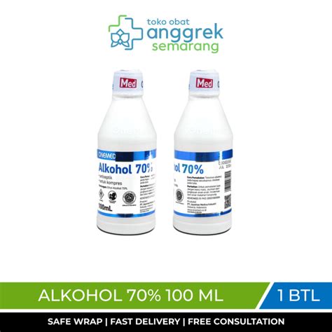 ALKOHOL 70 100 ML ANTISEPTIK UNTUK LUKA MEMBUNUH BAKTERI Lazada