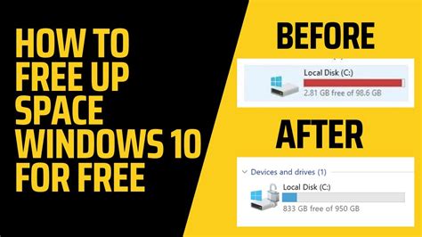 How To Free Up Disk Space In Windows For Free Youtube