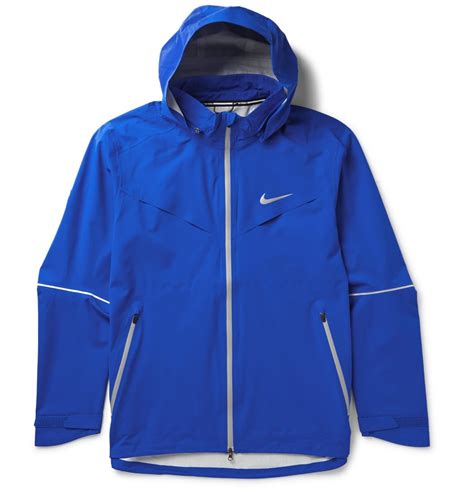 Nike Rain Runner Hooded Shell Running Jacket In Blue For Men Lyst