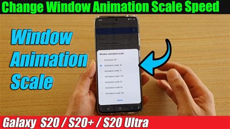 Galaxy S20s20 How To Change Window Animation Scale Speed Youtube