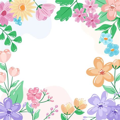 Spring Border Background 16444726 Vector Art At Vecteezy