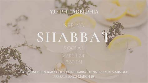 Spring Shabbat Social Tribester Jewish Experiences
