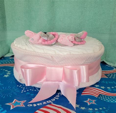 It S A Girl Hot Air Balloon Diaper Cake Etsy