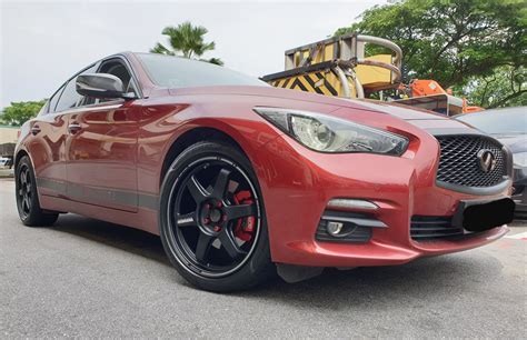 Infiniti Q50q60q70 Burgundy Rays Volk Te37 Ultra Track Edition