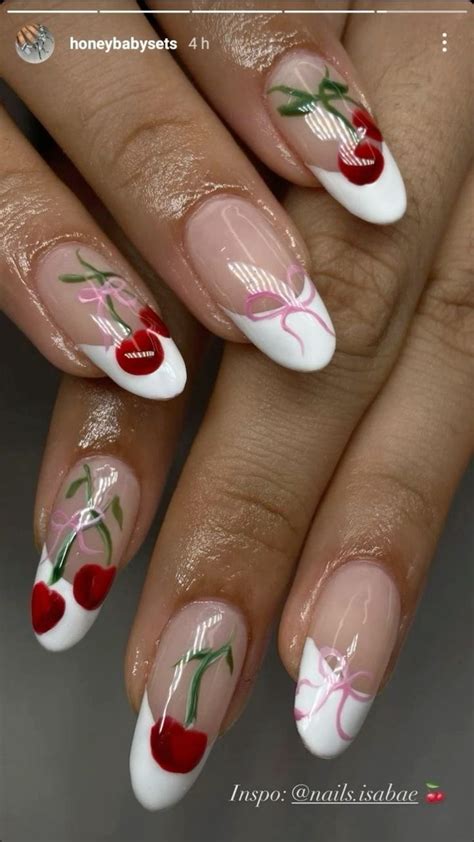 Pin By ༘ᨳ᭬ σℓιωια ༘๑ On ¢ℓαωѕ In 2024 Summery Nails Cherry Nails