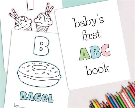 Baby S First Alphabet Book Baby Shower Activity Baby Etsy Baby