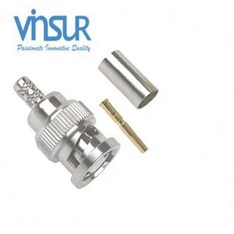 K Rf Connector Ohms Rp Bnc Male Straight Crimp Type