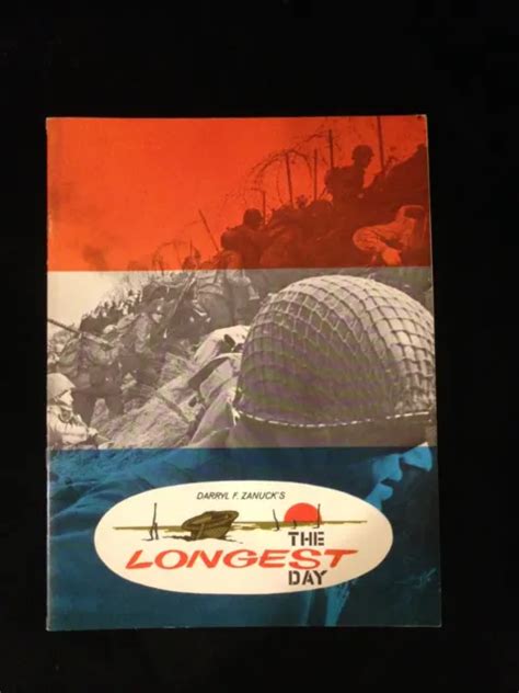 Vintage Movie Program The Longest Day Connery John Wayne Fabian Steiger