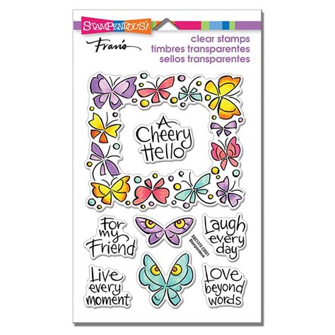Stampendous Winged Frame Perfectly Clear Stamps Set
