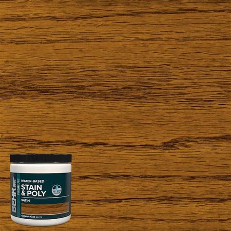 Behr Oz Tis Golden Oak Satin Semi Transparent Water Based