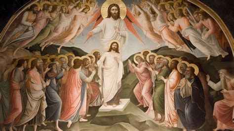 Painting Of Jesus With Angels Around Him Background Picture Of The