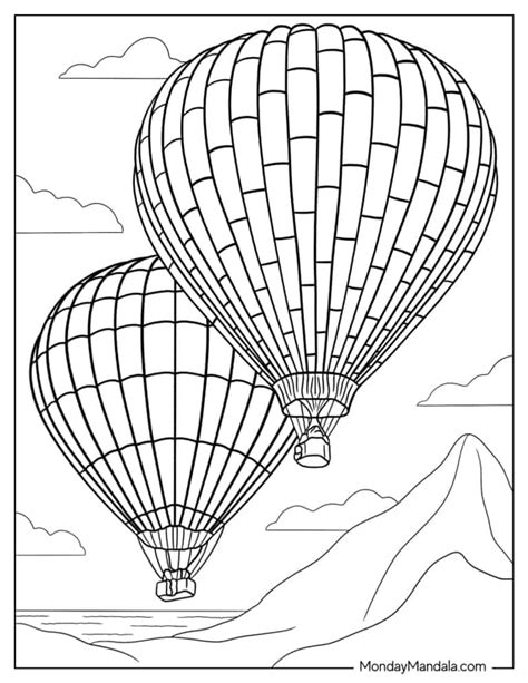 Hot Air Balloon Coloring Pages Free Coloring Pages Printables