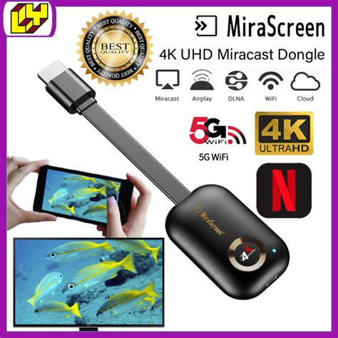 5G Miracast 4K Mirascreen G9 Plus WiFi 2 4G 5G Display Dongle Anycast