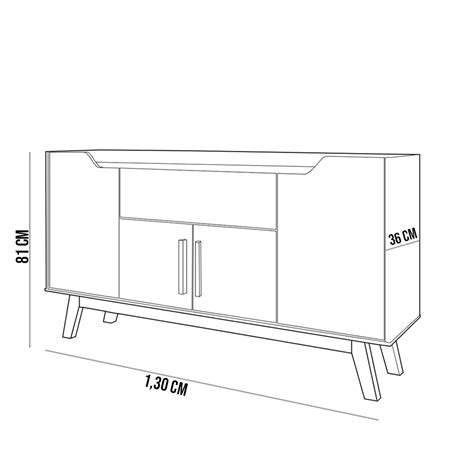 Aparador Buffet Para Sala De Jantar Portas E Gaveta Future