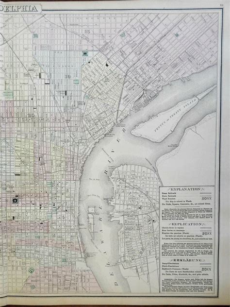 Philadelphia Detailed City Plan Railroads 1876 9 O W Gray Fine Large Map 1876 Map