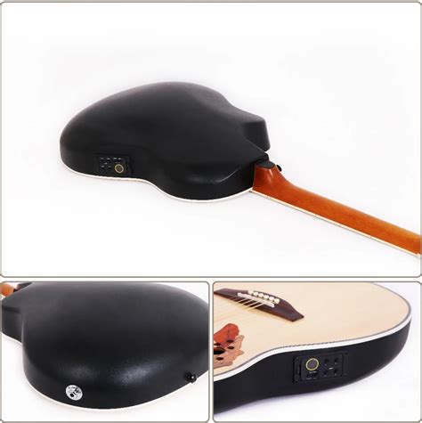 Oem High Quality Solid Top Roundback Ovation Acoustic Electric Guitar M