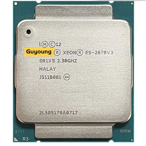 Yzx Xeon E5 2670 V3 E5 2670v3 Sr1xs Processador De Cpu X99 2 30ghz 30m 12 Cores Lga2011 3