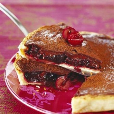 Tarte Au Chocolat Et Aux Cerises Recettaire