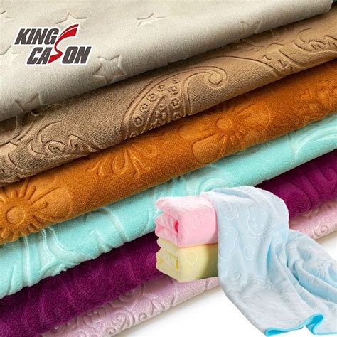 Kingcason Custom Colors 3d Embossed One Side Super Soft Fabric For