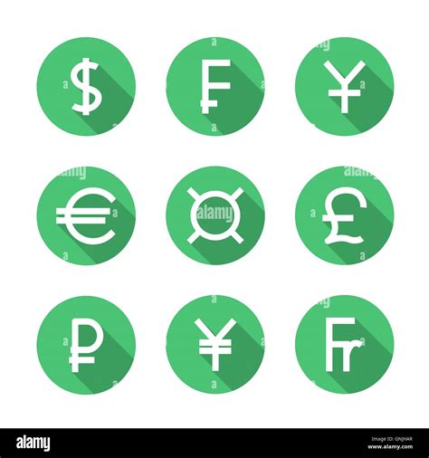 Set symbols of world currencies, vector illustration Stock Vector Image ...