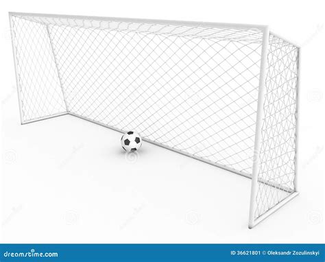 White Football Goal 3 Stock Image Image 36621801