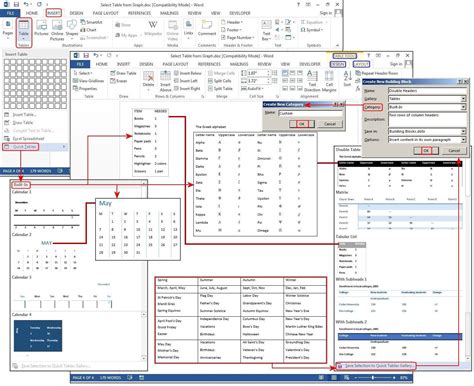 Table Templates For Word