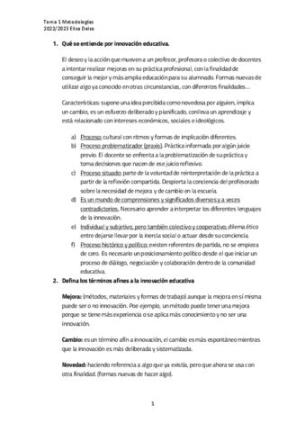 Conocimientos Minimos Tema Metodologias Pdf