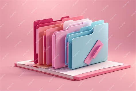 3d папка и бумага для управления мультимедийный файл документ ...