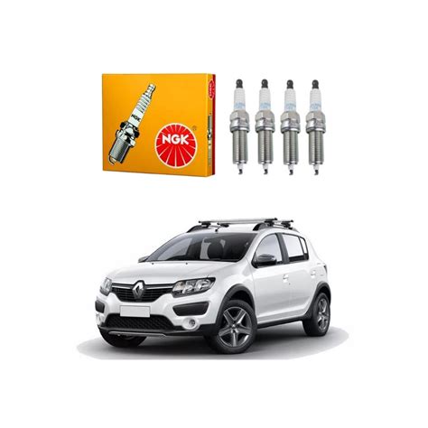 Jogo velas ignição ngk renault sandero stepway 1 6 16V 2014 A 2015 no