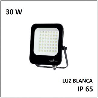 REFLECTOR LED SLIM 30W LUZ BLANCA 6500K IP65 SMD USO INTEMPERIE 100