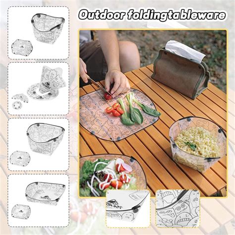 Купить Сверхлегкая складная посуда для улицы, портативная миска ...