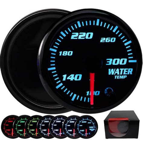 7 Color Water Temp Gauge 100 300 Fahrenheit Water Coolant Temperature